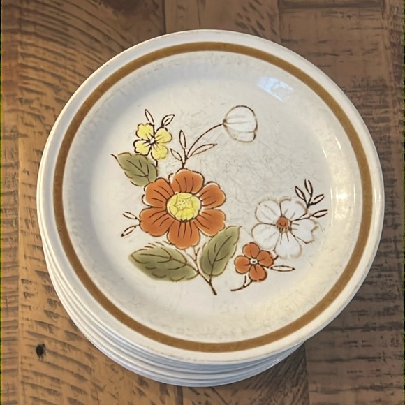 9 Vintage Mountain Wood Collection Side Plates - Stoneware - Picture 7 of 7